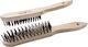 Luckhaus Steel Wire Brush with Wooden Handle 2 Rows 30-470002 Brush with Wooden Handle