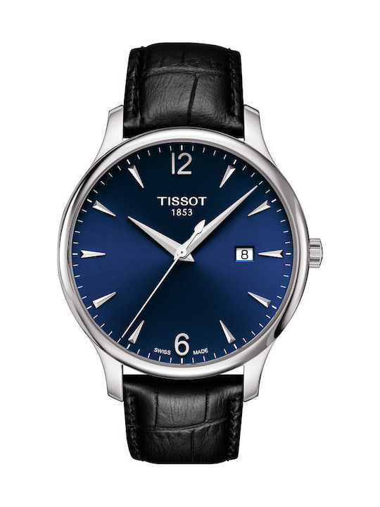 Tissot Tradition Ceas Baterie cu Negru Brățară din piele