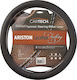 Cartech Car Steering Wheel Cover Αriston Leather Feeling with Diameter 36cm made of Leatherette Black