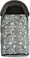 Kikka Boo Shiny Snow Flakes Ποδόσακος Καροτσιού Γκρι με Fleece Επένδυση 85x45εκ.