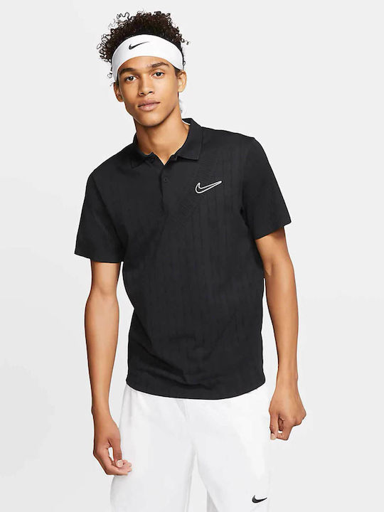 Nike Court Advantage Wimbledon Ανδρική Μπλούζα Polo Κοντομάνικη Μαύρη