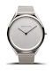 Bering Time Ultra Slim Ανδρικό Ρολόι 39mm Μπαταρίας με Ασημί Ατσάλινο Μπρασελέ