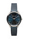 Bering Time Ultra Slim Ανδρικό Ρολόι 39mm Μπαταρίας με Μπλε Μεταλλικό Μπρασελέ