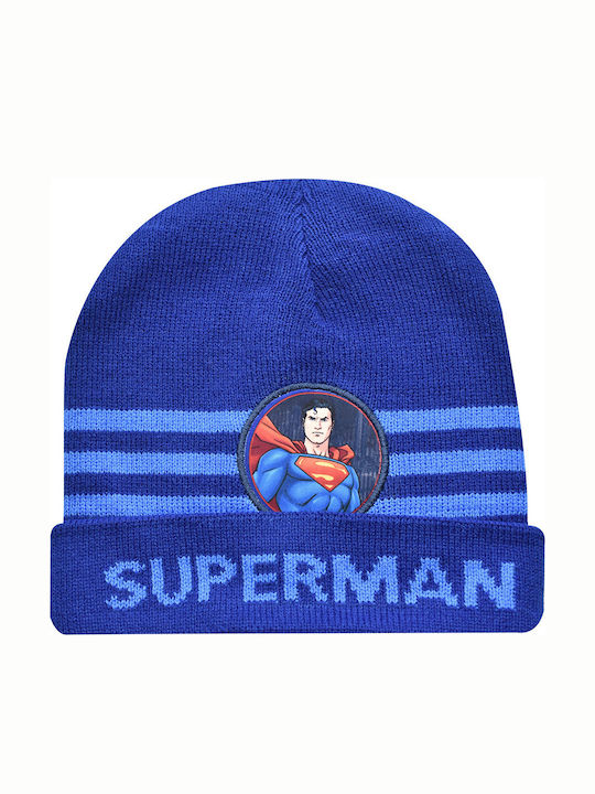 Stamion Superman Παιδικό Σκουφάκι Πλεκτό Μπλε