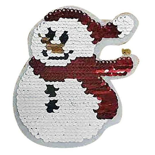 XMASfest Christmas for Window with Design Χιονάνθρωπου Magic Sequins Snowman