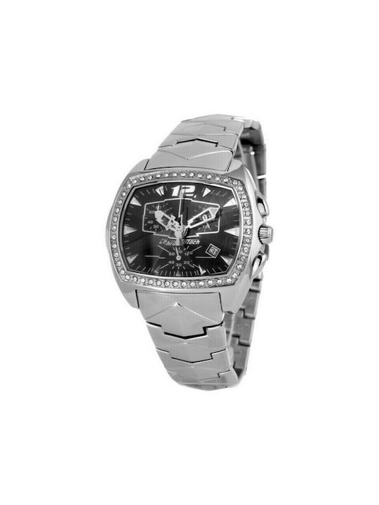 Chronotech Watch Battery with Silver Metal Bracelet CT2185LS-02M