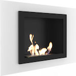 Kratki Oscar TUV Indoor Wall Mounted Bioethanol Fireplace White 90x23.1x63cm