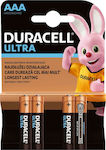 Duracell Ultra Αλκαλικές Μπαταρίες AAA 1.5V 4τμχ