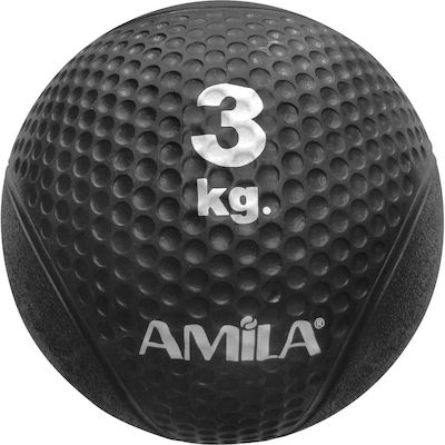 Amila Soft Touch Μπάλα Medicine 22.9cm, 4kg σε Μαύρο Χρώμα