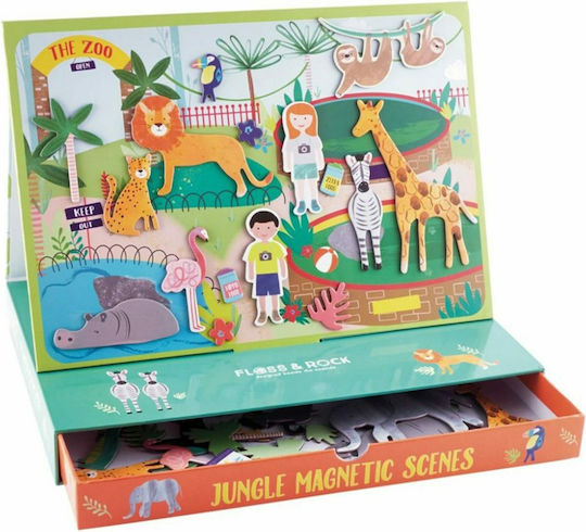 Floss & Rock Magnetic Construction Toy Jungle Play for Children 3+ Years