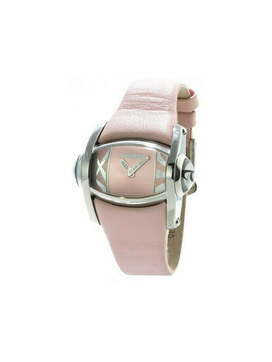 Chronotech Watch with Pink Leather Strap CT7681L-07