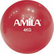 AMILA Μπάλα Medicine 16cm , 4kg σε Κόκκινο Χρώμα