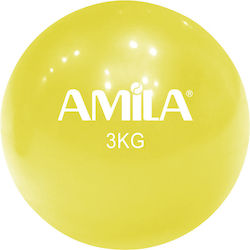 Amila Μπάλα Ενδυνάμωσης Χεριού 14cm, 3kg σε Κίτρινο Χρώμα