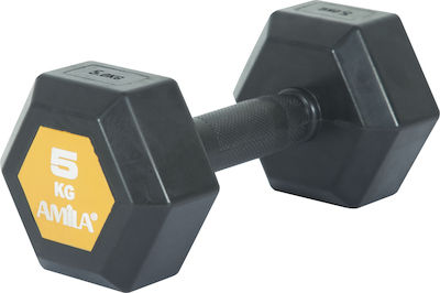 Amila Rubber Hexagon Dumbbell 1 x 5kg