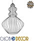 GloboStar Lily Pendant Lamp E27 Black