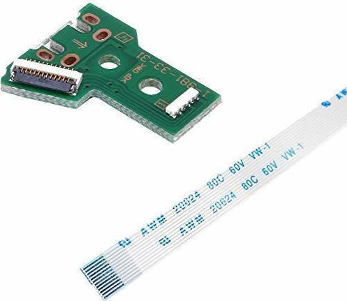 Charging Port Socket Board JDS-055 Micro USB PS4 & Flex Cable 12pin Ανταλλακτική Θύρα για PS4