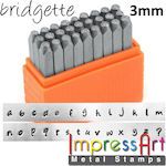Impress Art Σετ Χτυπητά Γράμματα Bridgette Μικρά 3mm SCE1315