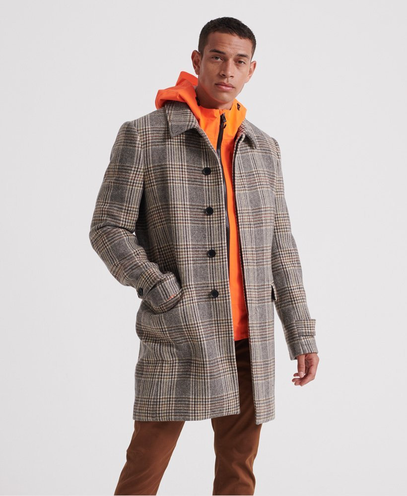 Superdry Edit Wool Car M5000033AZ6B Camel Check Skroutz.gr