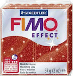 Staedtler Fimo Effect Glitter Red Πολυμερικός Πηλός 57gr