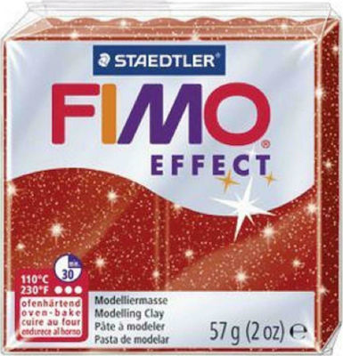 Staedtler Fimo Effect Glitter Red Πολυμερικός Πηλός 57gr