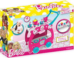 Bildo Tea Set Toy Trolley & Tea Set Barbie for 3+ Years Old 18pcs