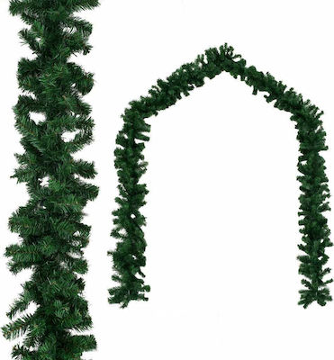 vidaXL 20m PVC Christmas Garland Green 1pc