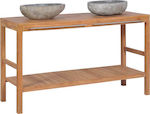 vidaXL Πάγκος με Νιπτήρα 132x45x75cm Teak