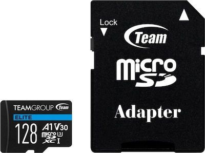 TeamGroup Elite microSDXC 128GB Class 10 U3 V30 A1 UHS-I with Adapter