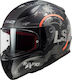 LS2 FF353 Rapid Circle Titanium/Fluo Orange Motorradhelm Volles Gesicht ECE 22.05 1300gr 10353 35 52