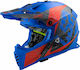 LS2 Fast Evo MX437 Alpha Matt Blue Motorcycle Helmet Motocross ECE 22.05 1150gr