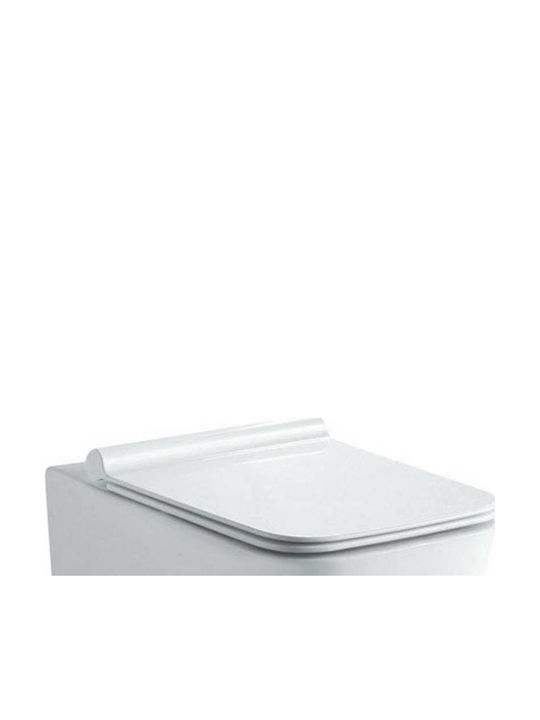 Karag Plastic Soft Close Toilet Slim Seat White LT 003 Termodur