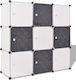 Plastic Shoe Organizer with 3 Shelves White 110x37x110cm