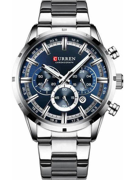 Curren Men's Watch 45mm Chronograph Battery wit...