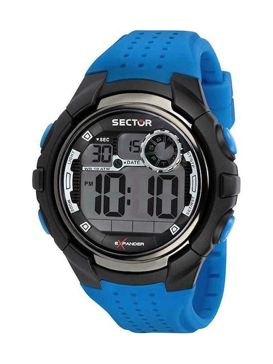 Sector EX-34 Watch Battery with Blue Rubber Strap