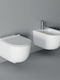 Alice Ceramica Unica 55 Wandhängende Toilette mit Deckel Sanftes Schließen Weiß Matt