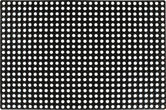 vidaXL Fußmatte Rutschfest aus Gummi Schwarz 80x120cm Dicke 16mm