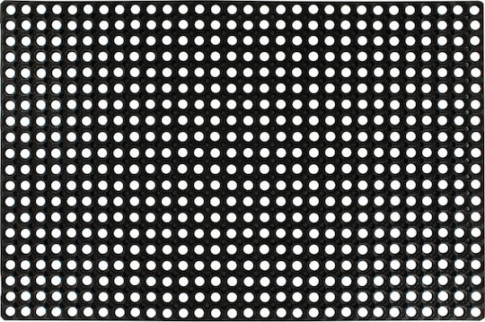 vidaXL Fußmatte Rutschfest aus Gummi Schwarz 80x120cm Dicke 23mm