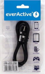 everActive CBS-1MB Regular USB 2.0 σε micro USB 1m Μαύρο