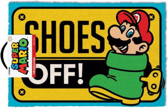 Pyramid International Entrance Mat Anti-slip Super Mario - Shoes Off Colour Yellow 40x60cm