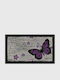 Chios Hellas Entrance Mat Anti-slip Butterfly Gray 40x70cm