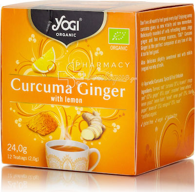 Yogi Tea Curcuma Ginger Lemon Amestec de ierburi Produs organic 12 Pungi 24gr