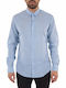 Armani Jeans Men's Shirt Long Sleeve Denim Light Blue