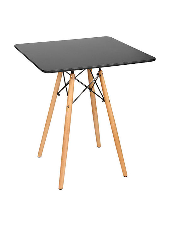 Tisch Küche Holz Black 60x60x75.5cm
