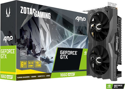 Zotac GeForce GTX 1660 Super 6GB GDDR6 AMP Κάρτα Γραφικών PCI-E x16 3.0 με HDMI και 3 DisplayPort