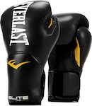 Everlast Elite Pro Style Training Synthetic Leather Boxing Competition Gloves Black