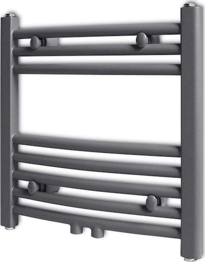 vidaXL Curved 141896 Towel Rail Bathroom 480x480 184kcal/h Gray