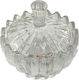 AGC Glass Sweet Jar Glass Candy Dish with Lid 10.5x10cm with Lid Transparent 10.5x10x10.5cm