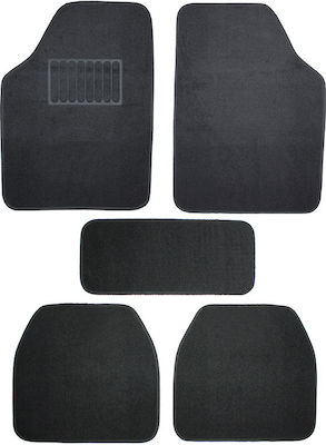 Auto Gs Set of Front and Rear Mats Universal 5pcs from Carpet Black