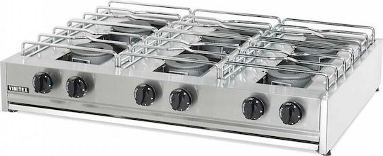 Vimitex 206-S Εστία Υγραερίου Εξαπλή 42kW 120x70x25cm
