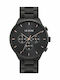 Le Dom Principal Men's Watch 44mm Chronograph Battery with Black Metal Bracelet